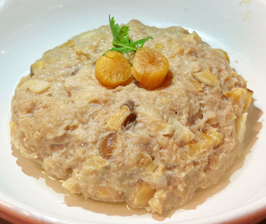 Dried Scallop, shrimp, squid, mushroom Pork Patty 瑤柱蝦米吊片冬菇黑毛豬肉餅 350g